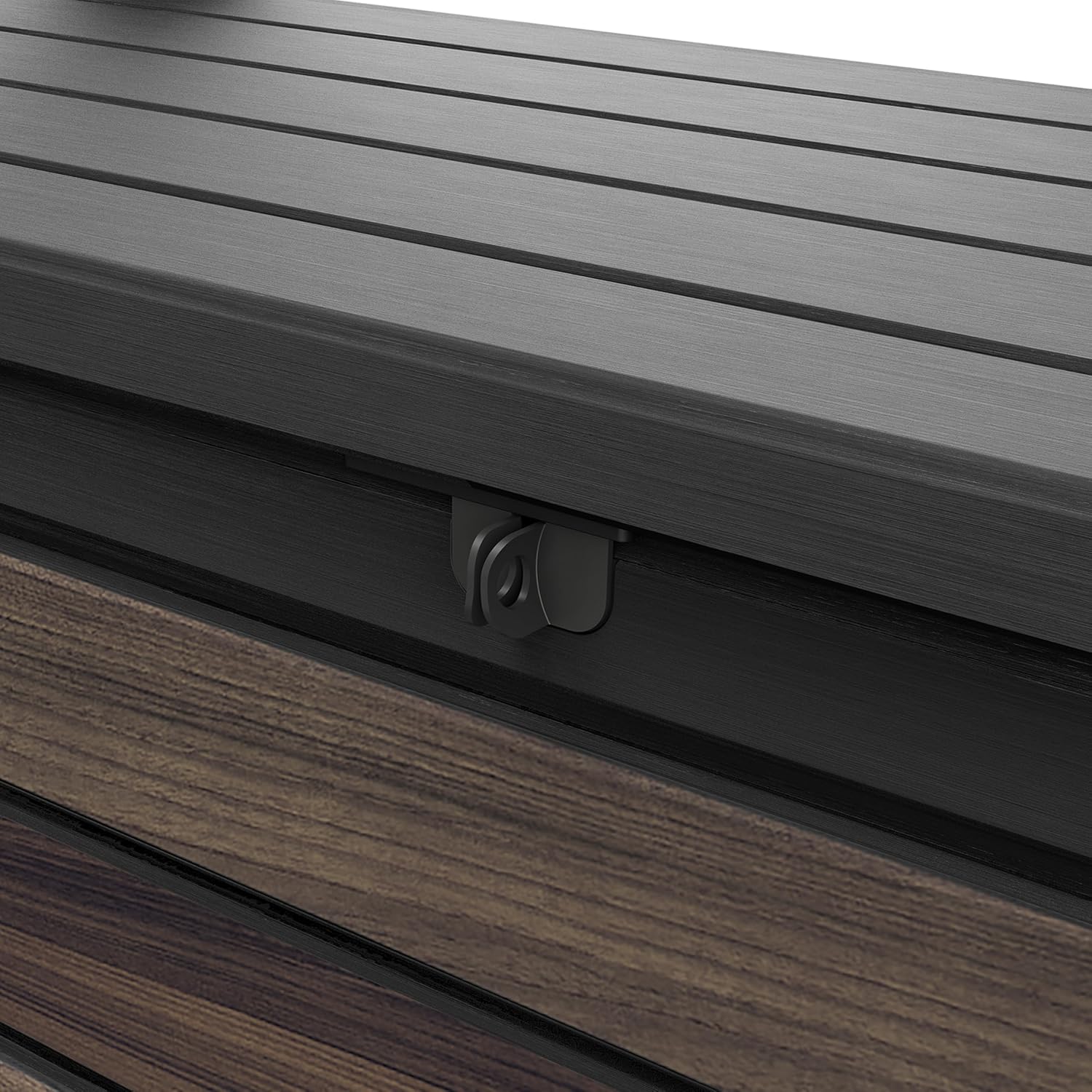The Aucontainerz Outdoor Storage Bench 227L | Seats 2 Adults | DecoCoat Wood-Look Resin | Waterproof & Ventilated | All-Weather UV Resistant - Image 2